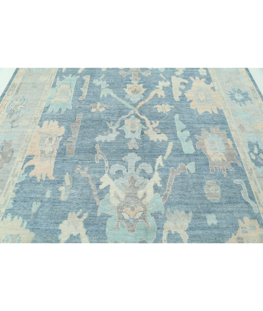 Oushak 7'11'' X 10'0'' Hand-Knotted Wool Rug 7'11'' x 10'0'' (238 X 300) / Blue / Green