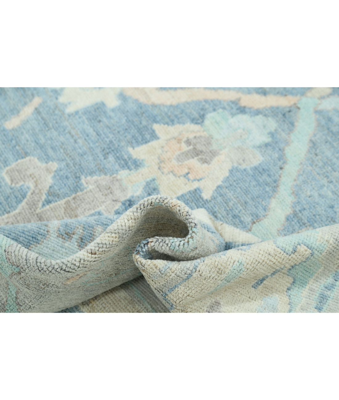 Oushak 7'11'' X 10'0'' Hand-Knotted Wool Rug 7'11'' x 10'0'' (238 X 300) / Blue / Green