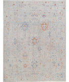 Oushak 8'1'' X 10'2'' Hand-Knotted Wool Rug 8'1'' x 10'2'' (243 X 305) / Silver / Silver