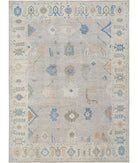 Oushak 9'2'' X 11'11'' Hand-Knotted Wool Rug 9'2'' x 11'11'' (275 X 358) / Grey / Ivory