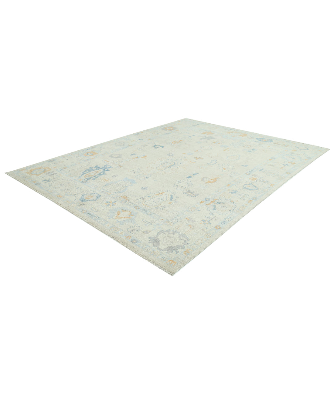 Oushak 8'11'' X 11'9'' Hand-Knotted Wool Rug 8'11'' x 11'9'' (268 X 353) / Taupe / Ivory