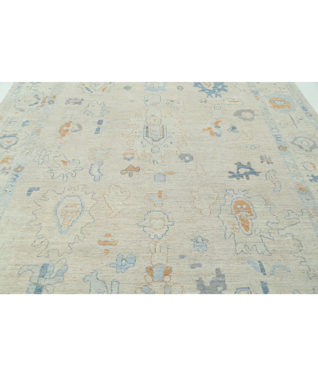 Oushak 8'11'' X 11'9'' Hand-Knotted Wool Rug 8'11'' x 11'9'' (268 X 353) / Taupe / Ivory