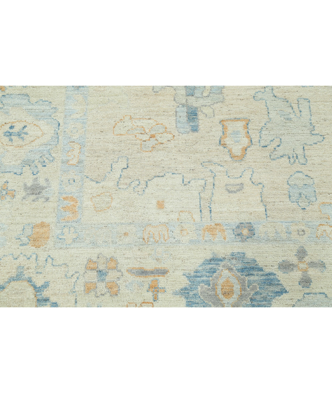 Oushak 8'11'' X 11'9'' Hand-Knotted Wool Rug 8'11'' x 11'9'' (268 X 353) / Taupe / Ivory