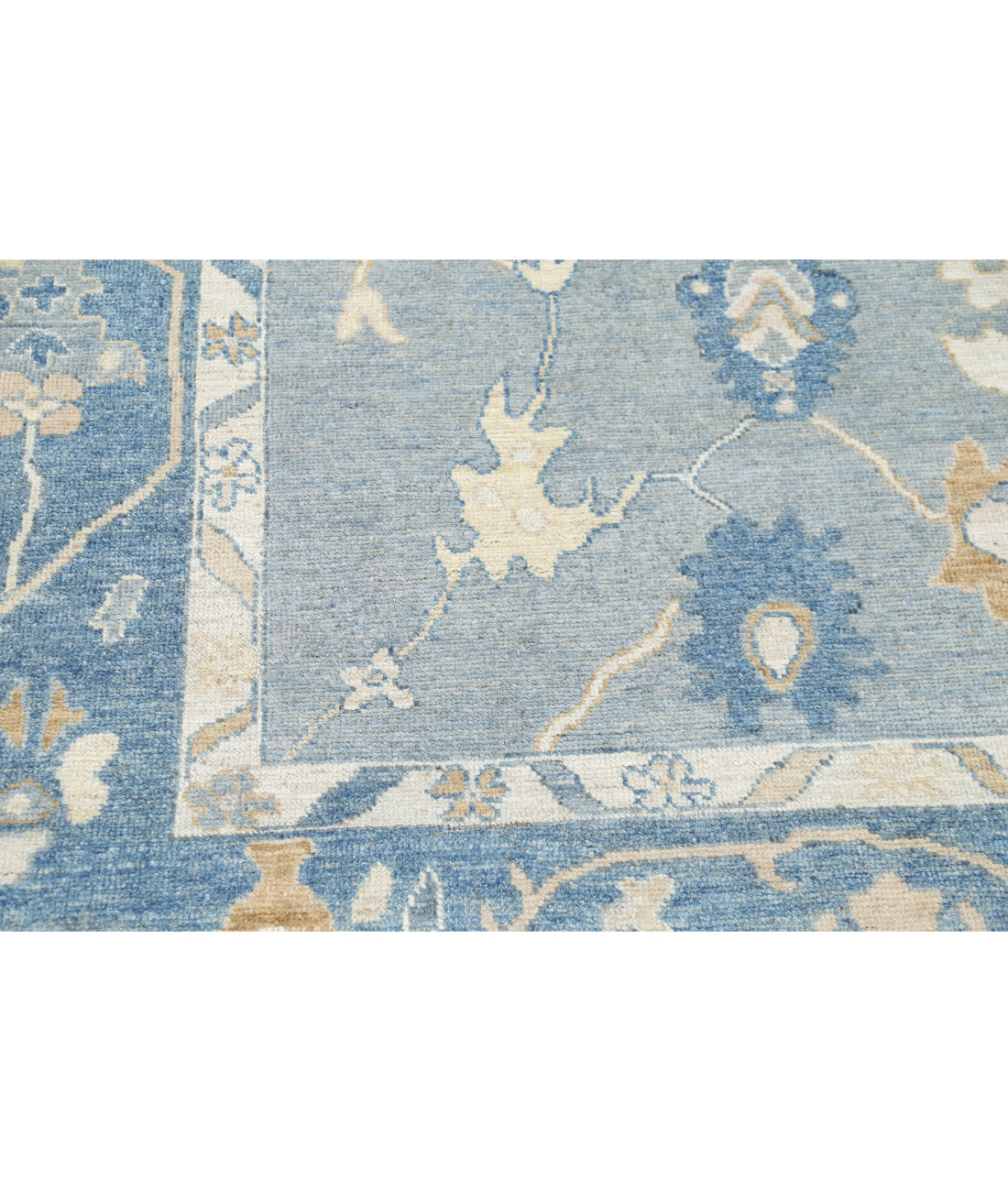 Oushak 8'0'' X 9'10'' Hand-Knotted Wool Rug 8'0'' x 9'10'' (240 X 295) / Grey / Blue