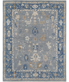 Oushak 8'0'' X 9'10'' Hand-Knotted Wool Rug 8'0'' x 9'10'' (240 X 295) / Grey / Blue