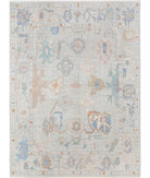 Oushak 7'8'' X 10'0'' Hand-Knotted Wool Rug 7'8'' x 10'0'' (230 X 300) / Silver / Ivory