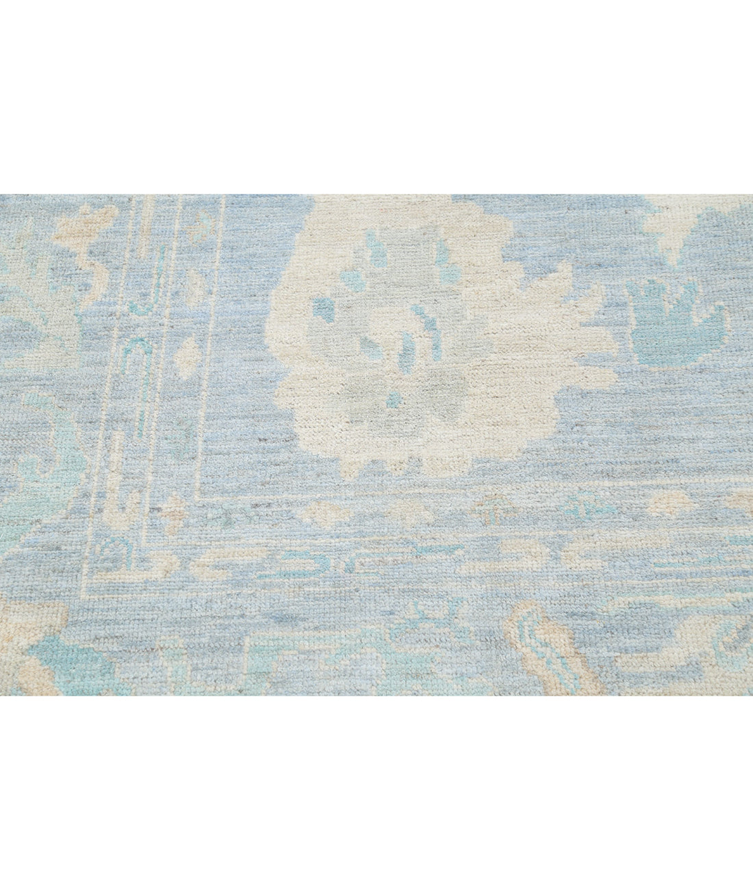 Oushak 11'11'' X 13'10'' Hand-Knotted Wool Rug 11'11'' x 13'10'' (358 X 415) / Blue / Green