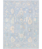 Oushak 11'11'' X 13'10'' Hand-Knotted Wool Rug 11'11'' x 13'10'' (358 X 415) / Blue / Green