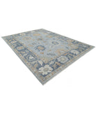 Oushak 9'2'' X 12'3'' Hand-Knotted Wool Rug 9'2'' x 12'3'' (275 X 368) / Blue / Grey