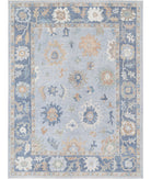 Oushak 9'2'' X 12'3'' Hand-Knotted Wool Rug 9'2'' x 12'3'' (275 X 368) / Blue / Grey