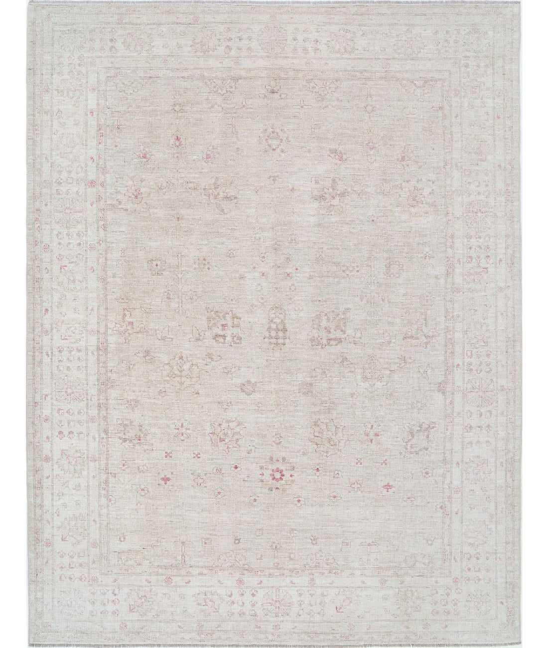 Oushak 8'9'' X 11'6'' Hand-Knotted Wool Rug 8'9'' x 11'6'' (263 X 345) / Beige / Ivory