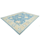 Oushak 9'10'' X 13'8'' Hand-Knotted Wool Rug 9'10'' x 13'8'' (295 X 410) / Blue / Taupe