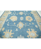 Oushak 9'10'' X 13'8'' Hand-Knotted Wool Rug 9'10'' x 13'8'' (295 X 410) / Blue / Taupe