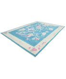 Chinese 10'2'' X 13'8'' Hand-Knotted Wool Rug 10'2'' x 13'8'' (305 X 410) / Blue / Ivory