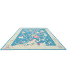 Chinese 10'2'' X 13'8'' Hand-Knotted Wool Rug 10'2'' x 13'8'' (305 X 410) / Blue / Ivory