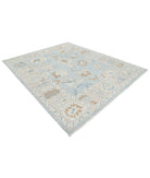 Oushak 8'2'' X 10'1'' Hand-Knotted Wool Rug 8'2'' x 10'1'' (245 X 303) / Blue / Grey