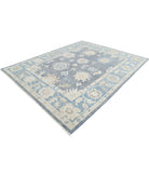 Oushak 8'0'' X 9'10'' Hand-Knotted Wool Rug 8'0'' x 9'10'' (240 X 295) / Grey / Blue