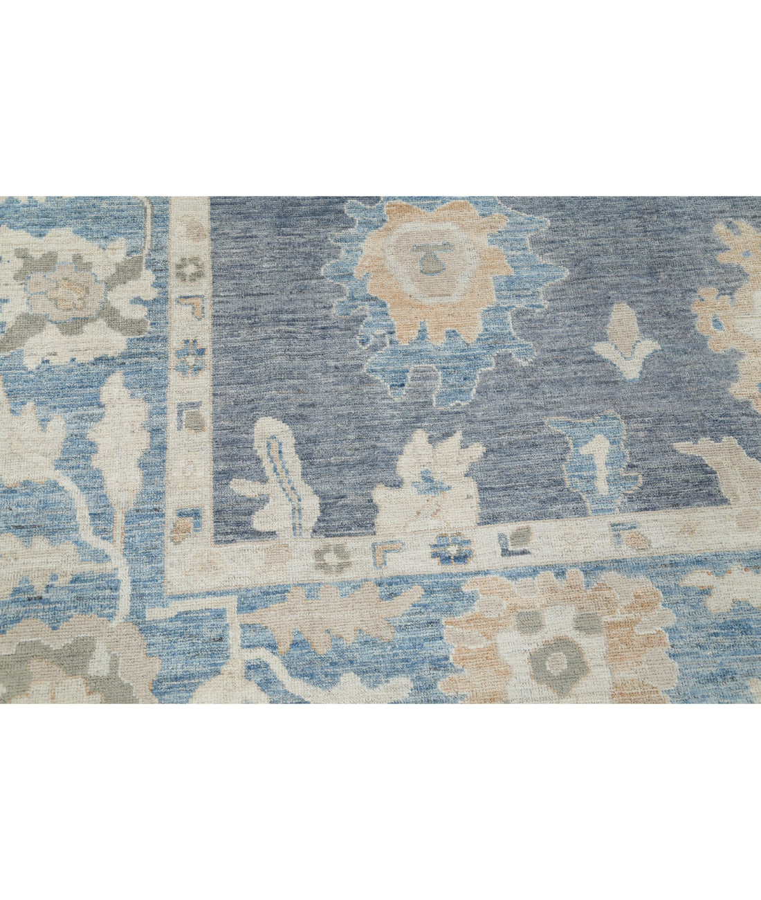 Oushak 8'0'' X 9'10'' Hand-Knotted Wool Rug 8'0'' x 9'10'' (240 X 295) / Grey / Blue