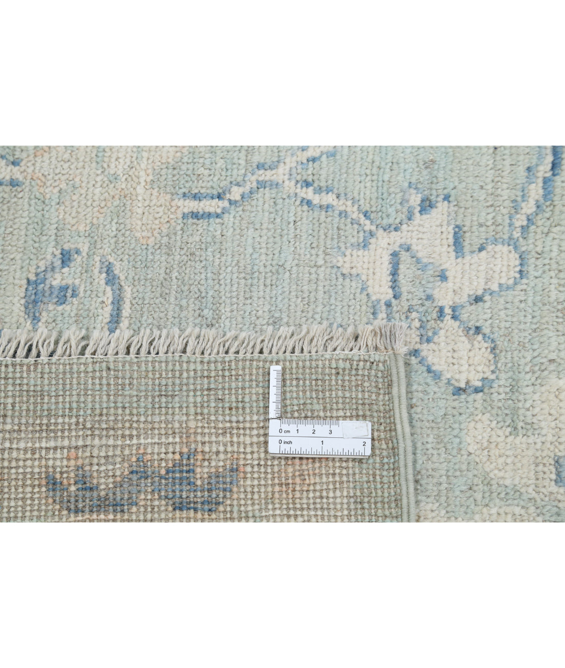 Oushak 8'2'' X 9'10'' Hand-Knotted Wool Rug 8'2'' x 9'10'' (245 X 295) / Green / Blue