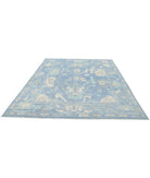 Oushak 8'0'' X 10'0'' Hand-Knotted Wool Rug 8'0'' x 10'0'' (240 X 300) / Blue / Ivory