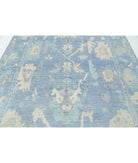 Oushak 8'0'' X 10'0'' Hand-Knotted Wool Rug 8'0'' x 10'0'' (240 X 300) / Blue / Ivory