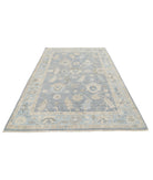 Oushak 5'10'' X 9'0'' Hand-Knotted Wool Rug 5'10'' x 9'0'' (175 X 270) / Grey / Blue