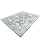 Oushak 8'11'' X 11'7'' Hand-Knotted Wool Rug 8'11'' x 11'7'' (268 X 348) / Grey / Blue