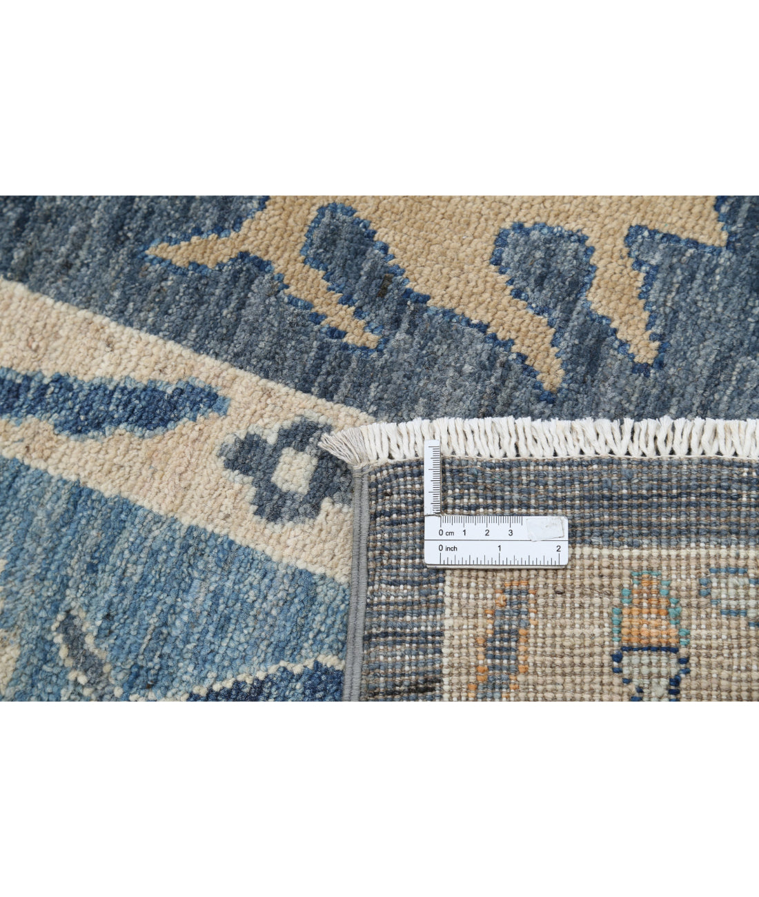 Oushak 8'11'' X 11'7'' Hand-Knotted Wool Rug 8'11'' x 11'7'' (268 X 348) / Grey / Blue