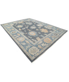 Oushak 10'2'' X 13'8'' Hand-Knotted Wool Rug 10'2'' x 13'8'' (305 X 410) / Grey / Blue