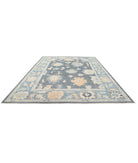 Oushak 10'2'' X 13'8'' Hand-Knotted Wool Rug 10'2'' x 13'8'' (305 X 410) / Grey / Blue