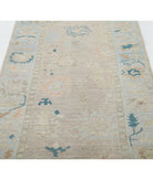 Oushak 3'2'' X 12'11'' Hand-Knotted Wool Rug 3'2'' x 12'11'' (95 X 388) / Taupe / Blue