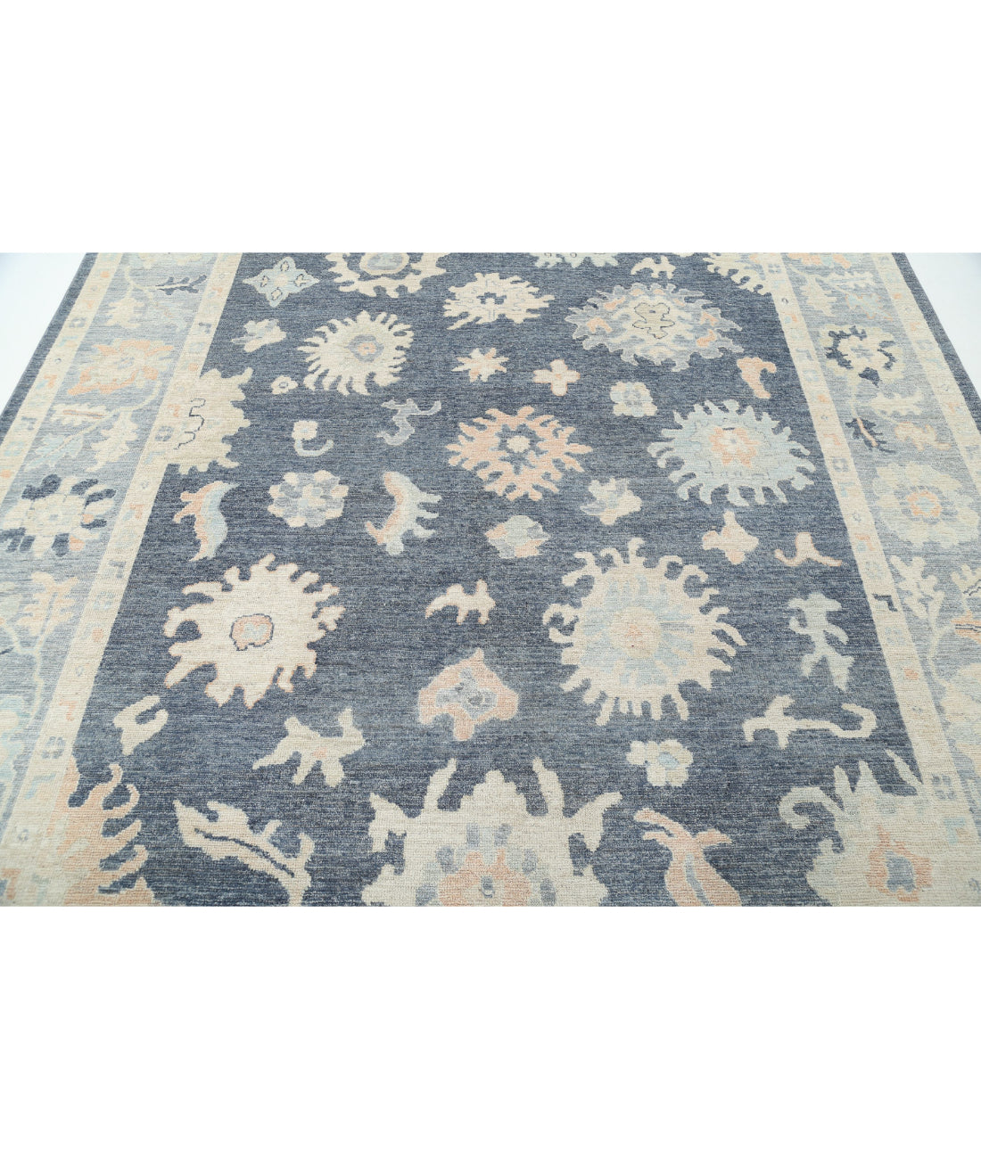 Oushak 8'0'' X 10'0'' Hand-Knotted Wool Rug 8'0'' x 10'0'' (240 X 300) / Grey / Grey