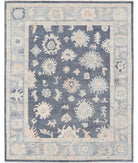 Oushak 8'0'' X 10'0'' Hand-Knotted Wool Rug 8'0'' x 10'0'' (240 X 300) / Grey / Grey