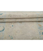 Oushak 3'1'' X 11'7'' Hand-Knotted Wool Rug 3'1'' x 11'7'' (93 X 348) / Taupe / Blue