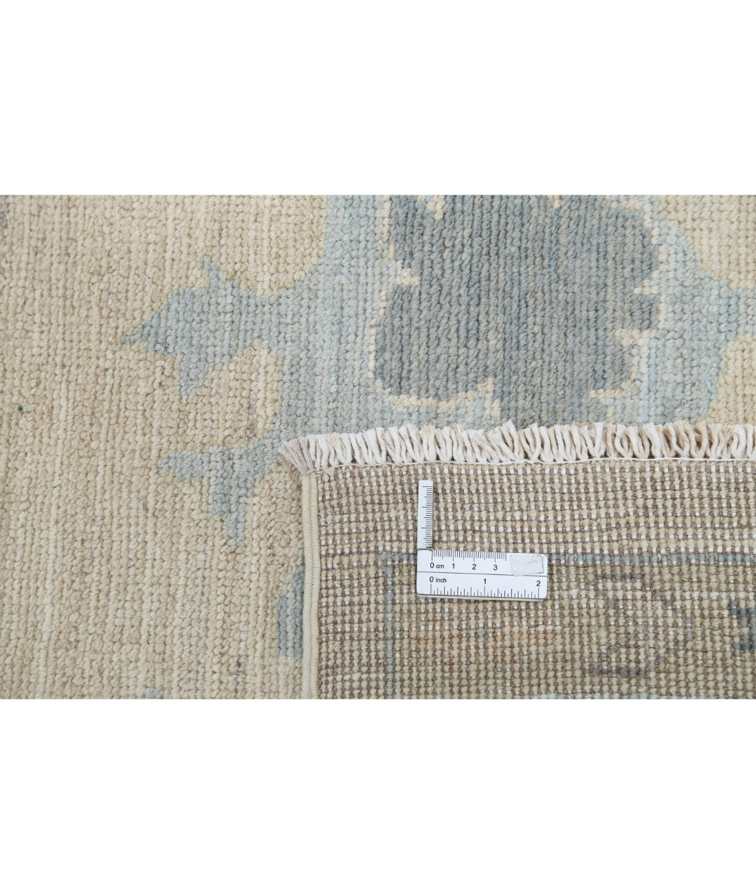 Oushak 8'2'' X 9'8'' Hand-Knotted Wool Rug 8'2'' x 9'8'' (245 X 290) / Taupe / Blue