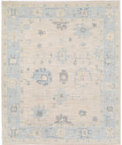 Oushak 8'2'' X 9'8'' Hand-Knotted Wool Rug 8'2'' x 9'8'' (245 X 290) / Taupe / Blue