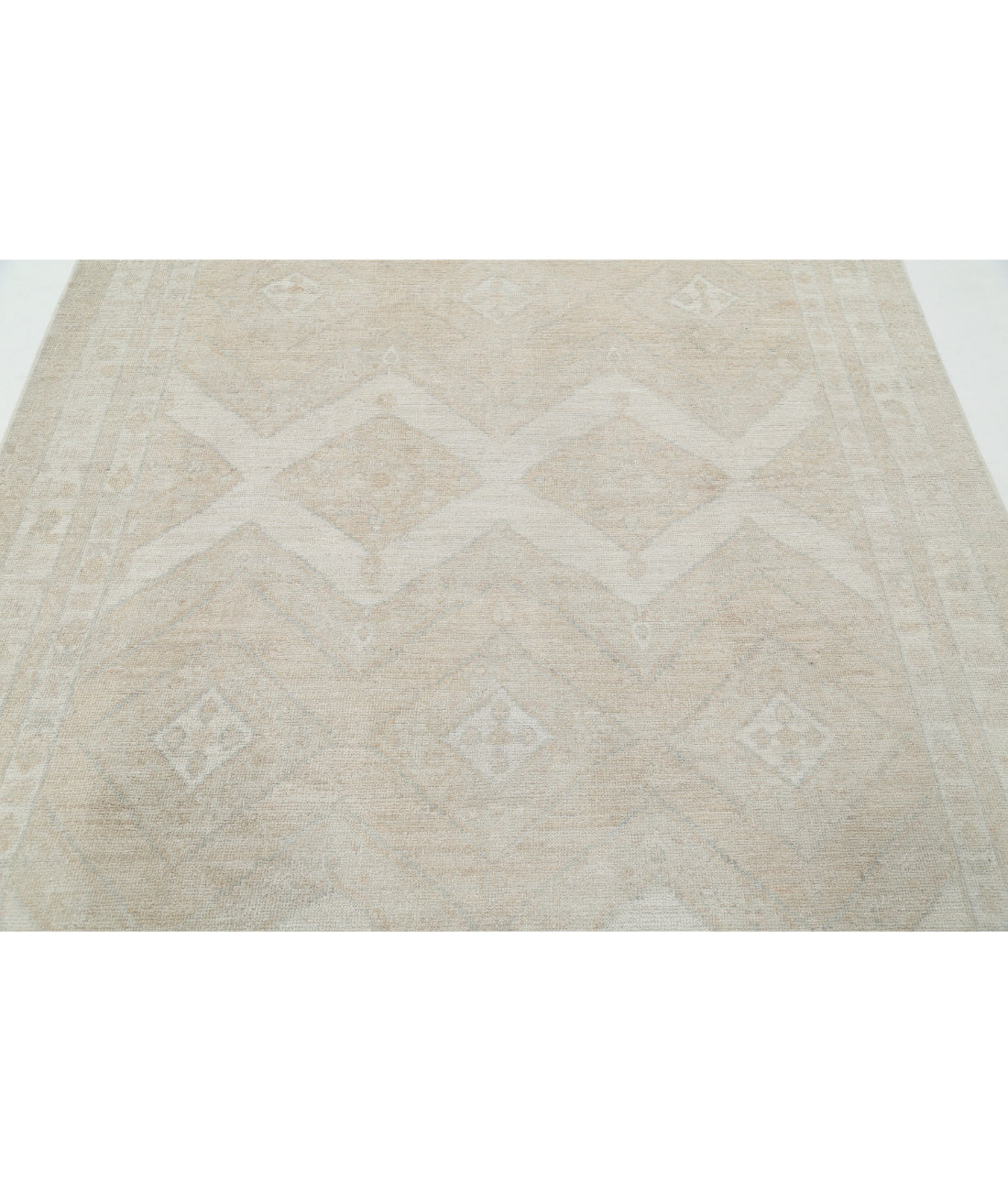 Oushak 6'2'' X 8'10'' Hand-Knotted Wool Rug 6'2'' x 8'10'' (185 X 265) / Taupe / Ivory