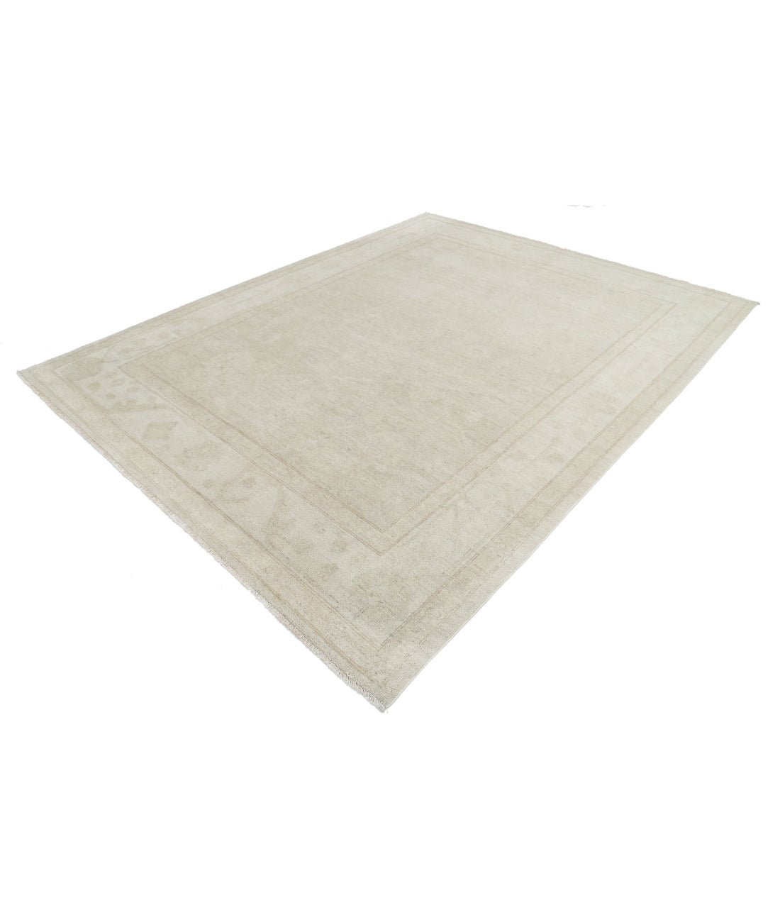 Oushak 8'2'' X 10'5'' Hand-Knotted Wool Rug 8'2'' x 10'5'' (245 X 313) / Grey / Ivory