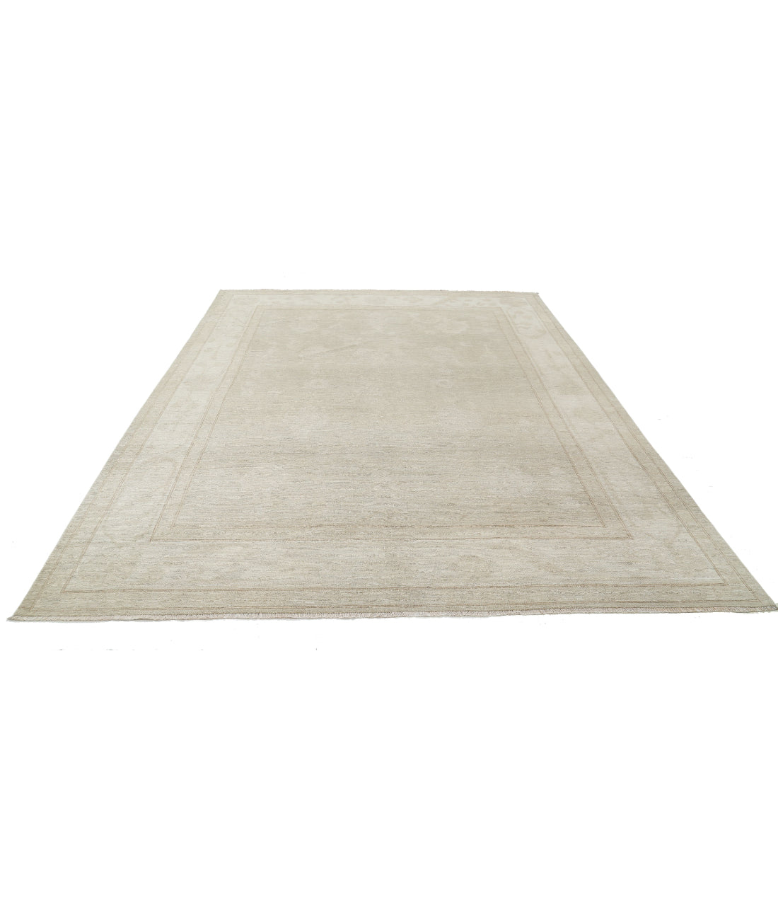 Oushak 8'2'' X 10'5'' Hand-Knotted Wool Rug 8'2'' x 10'5'' (245 X 313) / Grey / Ivory