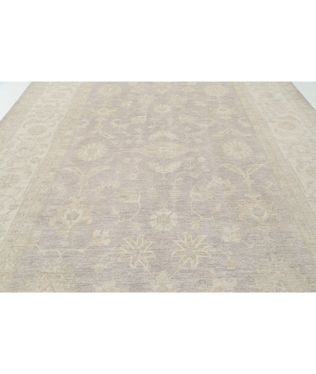 Oushak 9'11'' X 14'2'' Hand-Knotted Wool Rug 9'11'' x 14'2'' (298 X 425) / Grey / Ivory