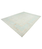 Oushak 9'1'' X 12'2'' Hand-Knotted Wool Rug 9'1'' x 12'2'' (273 X 365) / Ivory / Green