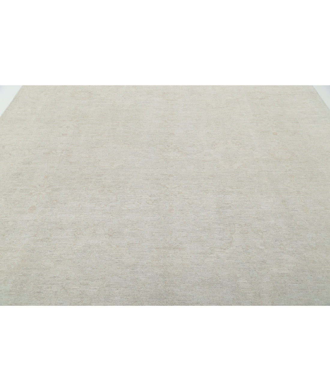 Oushak 9'0'' X 11'6'' Hand-Knotted Wool Rug 9'0'' x 11'6'' (270 X 345) / Ivory / Ivory