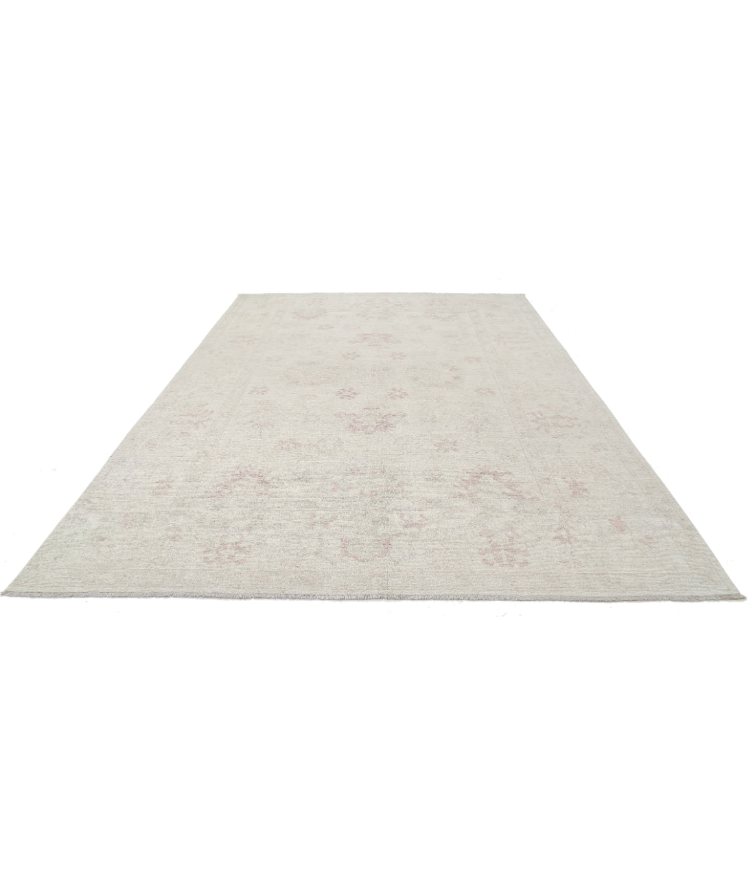 Oushak 8'6'' X 12'2'' Hand-Knotted Wool Rug 8'6'' x 12'2'' (255 X 365) / Ivory / Ivory