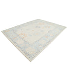 Oushak 9'2'' X 11'10'' Hand-Knotted Wool Rug 9'2'' x 11'10'' (275 X 355) / Ivory / Blue