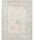 Oushak 9'2'' X 11'10'' Hand-Knotted Wool Rug 9'2'' x 11'10'' (275 X 355) / Ivory / Blue