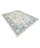 Oushak 8'1'' X 9'10'' Hand-Knotted Wool Rug 8'1'' x 9'10'' (243 X 295) / Blue / Blue