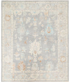 Oushak 8'0'' X 10'0'' Hand-Knotted Wool Rug 8'0'' x 10'0'' (240 X 300) / Grey / Grey