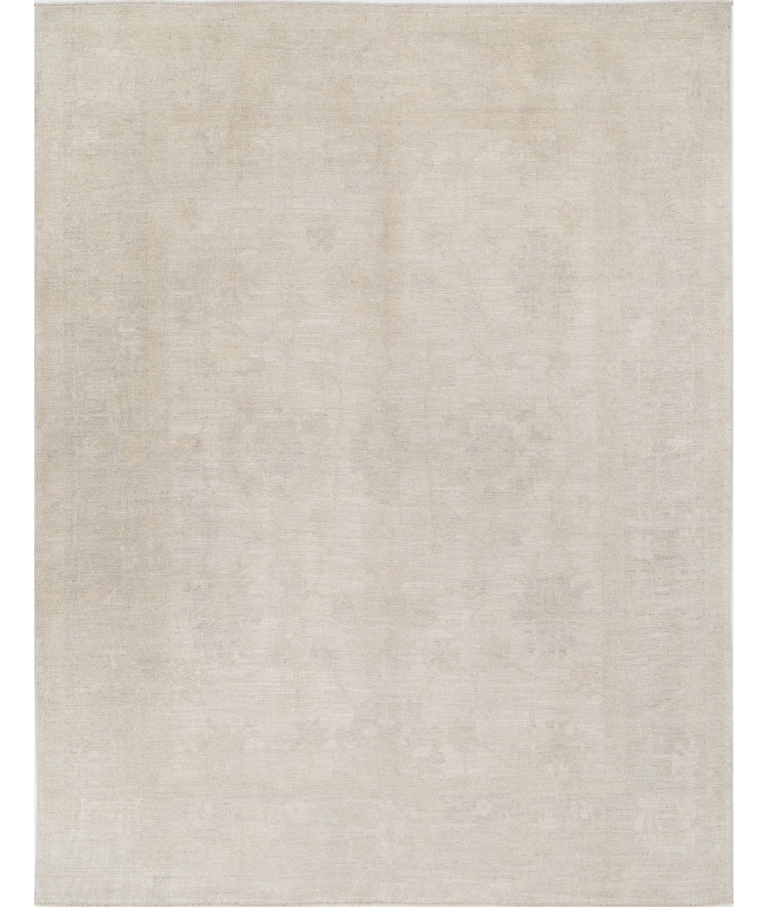 Oushak 9'0'' X 11'9'' Hand-Knotted Wool Rug 9'0'' x 11'9'' (270 X 353) / Ivory / Ivory