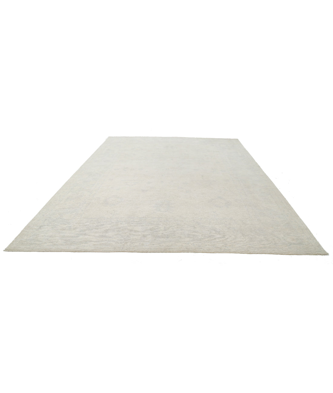 Oushak 10'6'' X 13'11'' Hand-Knotted Wool Rug 10'6'' x 13'11'' (315 X 418) / Ivory / Grey