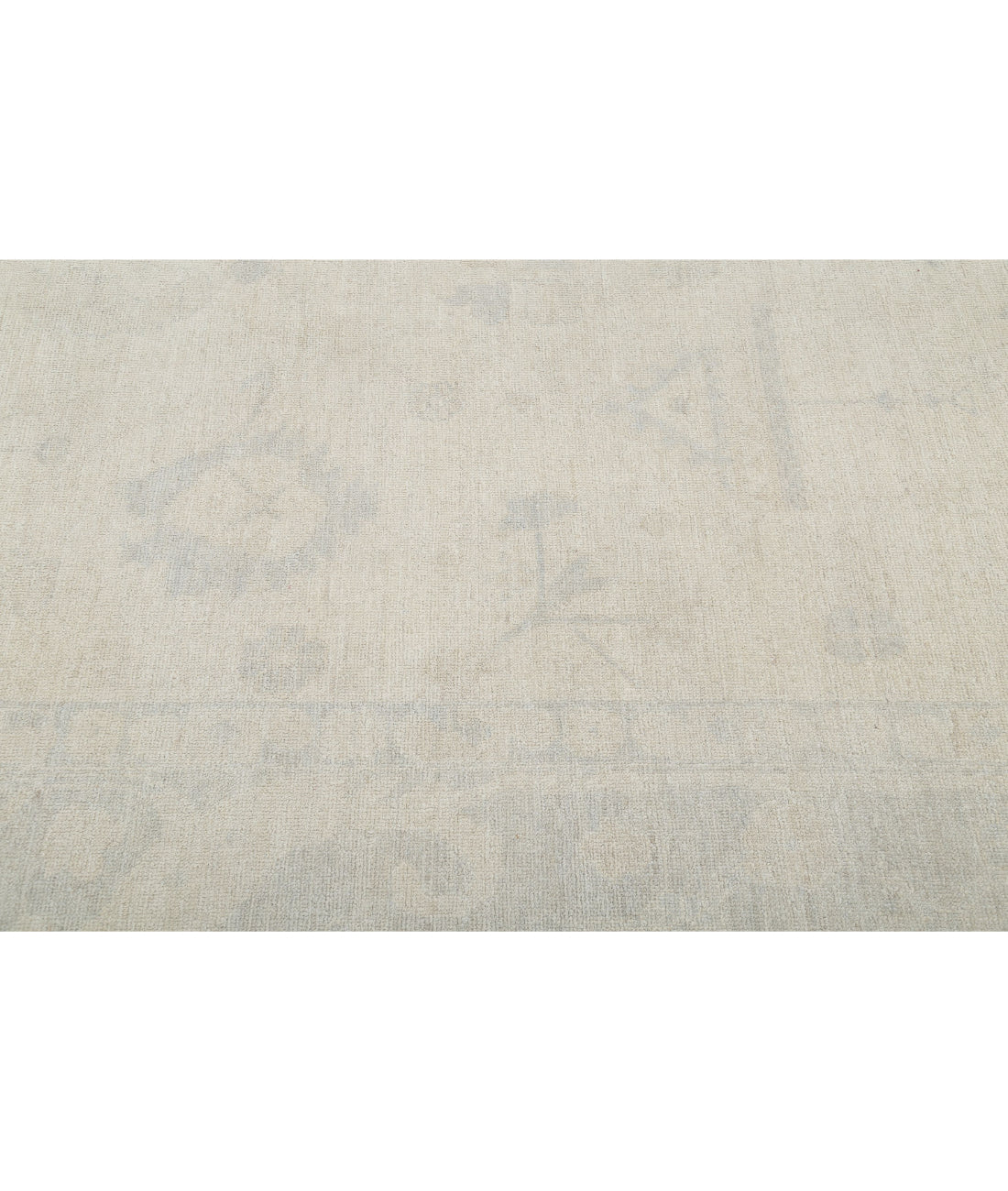 Oushak 10'6'' X 13'11'' Hand-Knotted Wool Rug 10'6'' x 13'11'' (315 X 418) / Ivory / Grey